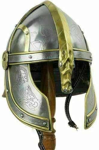 Mittelalterlicher Wikingerhelm von Eomer – Der Herr der Ringe Helm, König Theoden-Helme, keltische Krieger-Rüstung, Mittelalter-Kostüm, tragbarer Erwachsenen-Helm für Halloween, Cosplay, Weihnachten Mittelalterlicher Wikingerhelm von Eomer – Der Herr der Ringe Helm, König Theoden-Helme, keltische Krieger-Rüstung, Mittelalter-Kostüm, tragbarer Erwachsenen-Helm für Halloween, Cosplay, Weihnachten von SHAROOANTIPAZ