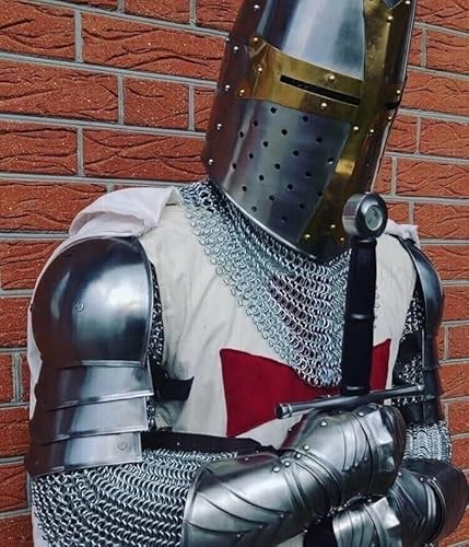 Mittelalterlicher schwarzer Tempelritter Ganzkörper-Set Rüstung Cosplay Halloween Anzug Rüstung Mittelalterlicher schwarzer Tempelritter Ganzkörper-Set Rüstung Cosplay Halloween Anzug Rüstung von SHAROOANTIPAZ
