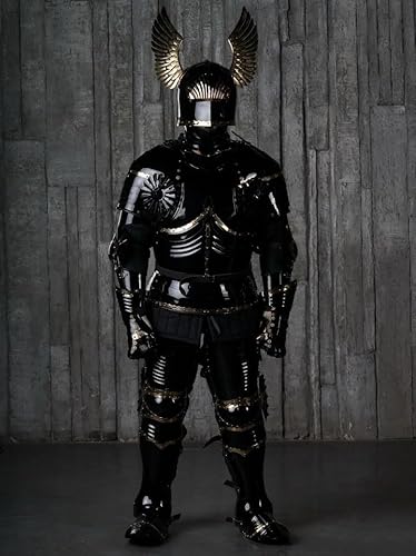 SHAROOANTIPAZ Armor Knight Gothic Full Suit Of Armor Horn Style 15th Century Body Costume von SHAROOANTIPAZ