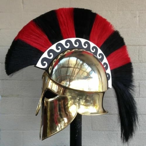 SHAROOANTIPAZ Halloween Korinthischer Helm mit Feder Antiker korinthischer Stahlhelm SHAROOANTIPAZ Halloween Korinthischer Helm mit Feder Antiker korinthischer Stahlhelm von SHAROOANTIPAZ