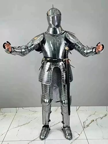 SHAROOANTIPAZ Halloween-Kostüm, mittelalterlicher Ritter-Anzug, Kampf, Gothic, Ganzkörper-Rüstungsanzug von SHAROOANTIPAZ