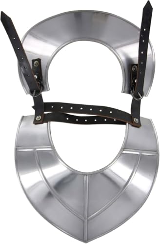 SHAROOANTIPAZ Halspanzer mit Lederriemen für LARP, Kostüm und Nachstellung, 18 Gauge SHAROOANTIPAZ Halspanzer mit Lederriemen für LARP, Kostüm und Nachstellung, 18 Gauge von SHAROOANTIPAZ