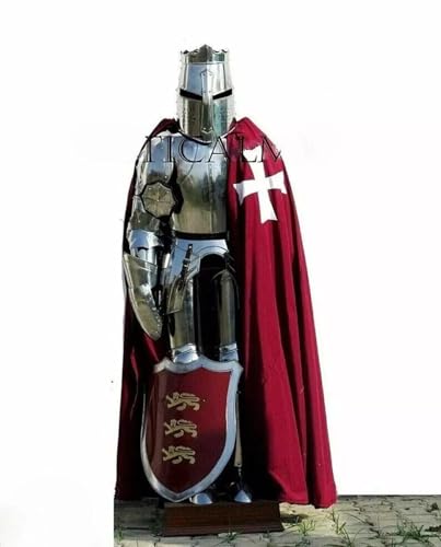SHAROOANTIPAZ Mittelalterlicher Anzug der Rüstung Ritter Kreuzritter Gothic Ganzkörperpanzer Halloween-Kostüm SHAROOANTIPAZ Mittelalterlicher Anzug der Rüstung Ritter Kreuzritter Gothic Ganzkörperpanzer Halloween-Kostüm von SHAROOANTIPAZ