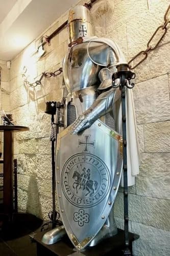 SHAROOANTIPAZ Mittelalterlicher Ritter voller Anzug der Rüstung Kampf Ganzkörperpanzer Halloween-Kostüm SHAROOANTIPAZ Mittelalterlicher Ritter voller Anzug der Rüstung Kampf Ganzkörperpanzer Halloween-Kostüm von SHAROOANTIPAZ