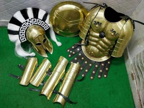 SHAROOANTIPAZ Mittelalterlicher Ritteranzug aus Baustahl, Ganzkörperpanzer, Tempelkreuzritter-Kampf-Rüstung von SHAROOANTIPAZ