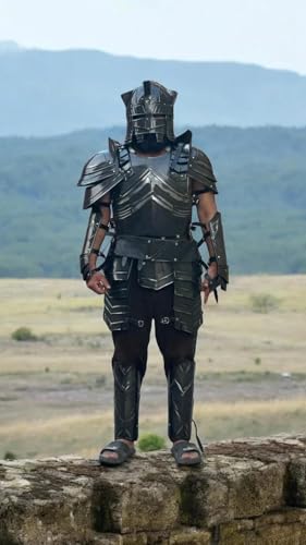 SHAROOANTIPAZ Mittelalterlicher Vollanzug der Rüstung Mittelalterlicher Stahl Larp Anzug Ritter Krieger Cosplay von SHAROOANTIPAZ