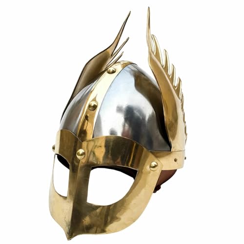 SHAROOANTIPAZ Wikinger Flügelhelm Norman Stahl Messing Rüstung Wikinger Helm SHAROOANTIPAZ Wikinger Flügelhelm Norman Stahl Messing Rüstung Wikinger Helm von SHAROOANTIPAZ
