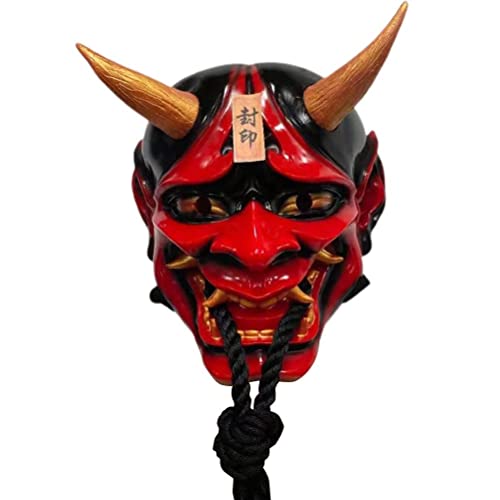 SHARRA Prajna Maske Japanischer Dämon Teufel Hannya Oni Samurai Kabuki Monster Latexmaske Karneval Verkleidung Halloween Maske Kostüme Geister Dämon Maske mit Kordel SHARRA Prajna Maske Japanischer Dämon Teufel Hannya Oni Samurai Kabuki Monster Latexmaske Karneval Verkleidung Halloween Maske Kostüme Geister Dämon Maske mit Kordel von SHARRA