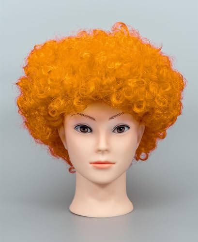 Afro-Perücke, lockiges, federndes Haar für Kostümpartys, Kostüme, Disco-Zubehör, Unisex, 60er-, 70er-, 80er-Jahre-Design, Blond von SHATCHI