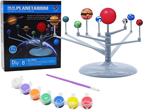 SHATCHI Sonnensystem Planetarium 3D Modellbausatz Neun Planeten Wissenschaft leuchten im Dunkeln Astronomie Lehre Kinder pädagogisch DIY Geburtstag Geschenke Spielzeug SHATCHI Sonnensystem Planetarium 3D Modellbausatz Neun Planeten Wissenschaft leuchten im Dunkeln Astronomie Lehre Kinder pädagogisch DIY Geburtstag Geschenke Spielzeug von SHATCHI