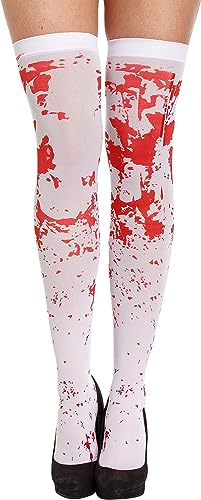 SHATCHI Blood Stained White Strümpfe Gruselige Blutige Socken Halloween Über Knie Weiße Strumpfhose Zombie Festival Requisiten SHATCHI Blood Stained White Strümpfe Gruselige Blutige Socken Halloween Über Knie Weiße Strumpfhose Zombie Festival Requisiten von Gifts 4 All Occasions Limited
