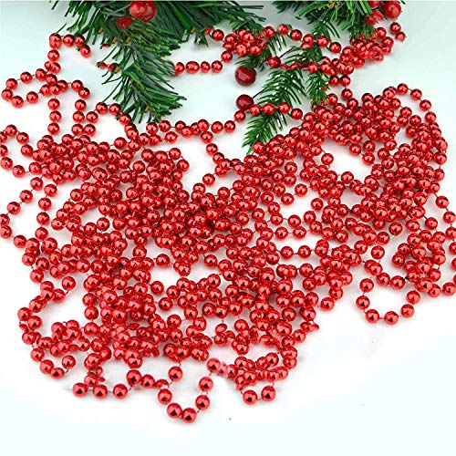 SHATCHI Metallic 7,3m hängende Perlengirlande Weihnachtsbaum Dekorationen Xmas Home Decor Party Lametta String Chain-Rot, Silber, Gold, 1 SHATCHI Metallic 7,3m hängende Perlengirlande Weihnachtsbaum Dekorationen Xmas Home Decor Party Lametta String Chain-Rot, Silber, Gold, 1 von SHATCHI