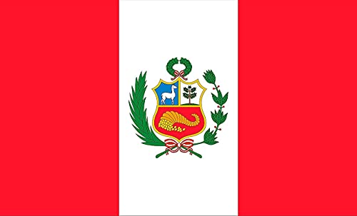 SHATCHI Nationalflagge für Sportveranstaltungen, Kneipen, Grillen, Dekoration, für Rugby, Cricket, Fußball, Sport Weltmeisterschaft 2023, Fan-Stütze, Peru von SHATCHI
