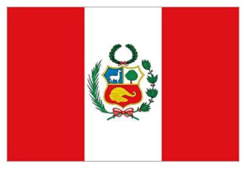 SHATCHI 1,5 m x 0,9 m Nationalflaggen-Flaggen, Sportveranstaltungen, Kneipen, Grill-Dekorationen für Rugby, Cricket, Fußball, Sport 2023, WM Banner, Fan-Unterstützung, Tischabdeckung, Peru von SHATCHI