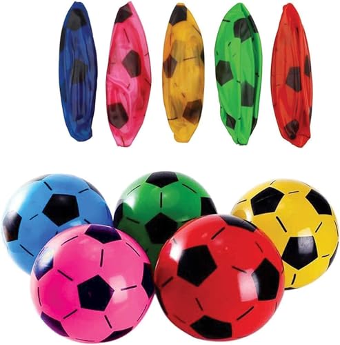 SHATCHI PVC-Kunststoff-Fußball 21,6 cm für Kinder, aufblasbarer Strandball, Fußball, leichte Bälle für drinnen und draußen, Spielen, Partytütenfüller, unaufgepumpt, 10 Stück SHATCHI PVC-Kunststoff-Fußball 21,6 cm für Kinder, aufblasbarer Strandball, Fußball, leichte Bälle für drinnen und draußen, Spielen, Partytütenfüller, unaufgepumpt, 10 Stück von SHATCHI