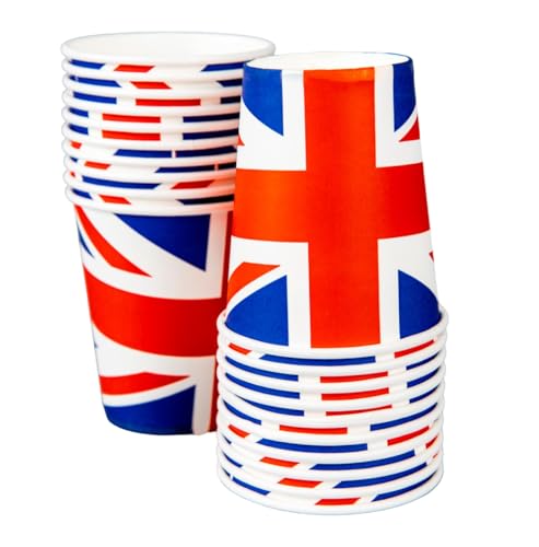 SHATCHI Party Becher/Tischdecke/Teller-Servietten, Geschirr, Partyzubehör, Sportveranstaltungen, Kneipe, Grillen, königliches Design, Union Jack, 10pcs Cup SHATCHI Party Becher/Tischdecke/Teller-Servietten, Geschirr, Partyzubehör, Sportveranstaltungen, Kneipe, Grillen, königliches Design, Union Jack, 10pcs Cup von SHATCHI