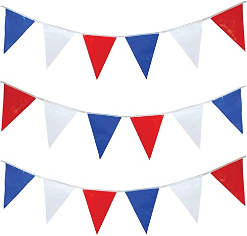 SHATCHI Wimpelkette, 10 m-40 m, rot, weiß und blau, Union Jack, Partydekoration, Sportveranstaltungen, Kneipe, Grill, königliches Design, französische USA, 25M With 50 Flags SHATCHI Wimpelkette, 10 m-40 m, rot, weiß und blau, Union Jack, Partydekoration, Sportveranstaltungen, Kneipe, Grill, königliches Design, französische USA, 25M With 50 Flags von SHATCHI