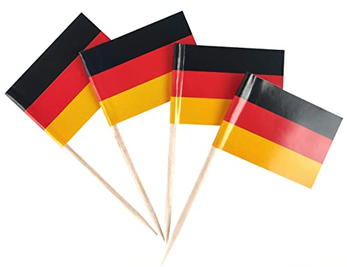 SHATCHI Zahnstocher aus Holz mit Deutschland-Flagge, für Sandwiches, Essen, Cupcakes, Cocktails, Partyzubehör, Geschirr-Dekorationen, Multi, 50pcs SHATCHI Zahnstocher aus Holz mit Deutschland-Flagge, für Sandwiches, Essen, Cupcakes, Cocktails, Partyzubehör, Geschirr-Dekorationen, Multi, 50pcs von SHATCHI