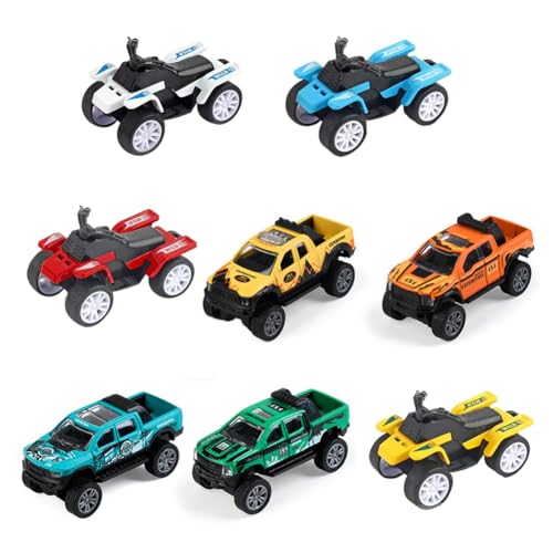 SHDIEHJFMLDH 8 Stück Auto Spielzeug, Geländewagen Spielzeugauto, Jeep Spielzeug,Spielzeugautos Set für Freunde und Kinder, Lernspiel, Geburtstagsparty-Geschenk(Zufällige Farbe) von SHDIEHJFMLDH