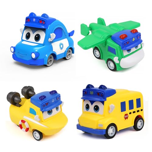 SHDIEHJFMLDH Mini Bus Spielzeug,4 Stück Mini Pull Back Spielzeugautos,Bus Modell,Spielzeugautos Set für Freunde und Kinder, Lernspiel, Geburtstagsparty-Geschenk von SHDIEHJFMLDH
