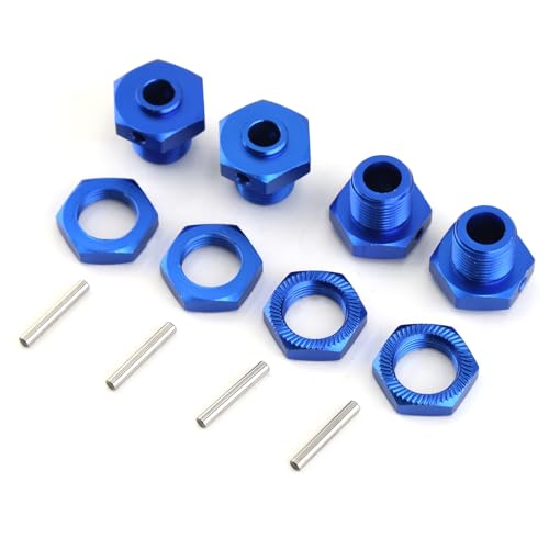 SHEAWA Rad-Sechskant-Nabenadapter mit Muttern-Set für ARRMA 1/8 Typhon 3S, Aluminiumlegierung, RC-Autozubehör für 3S BLX Upgrades (blau), 12 Stück von SHEAWA