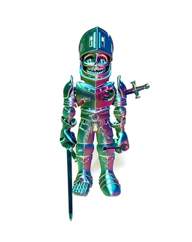 SHEETA 3D-gedruckter Skelettritter, flexible bewegliche PLA-Figur mit abnehmbarem Zubehör, perfektes Sammlerstück für Fantasy-Fans, Halloween, Weihnachts-Wohnkultur, Fidget Toy (Ghostly Glass Knight) SHEETA 3D-gedruckter Skelettritter, flexible bewegliche PLA-Figur mit abnehmbarem Zubehör, perfektes Sammlerstück für Fantasy-Fans, Halloween, Weihnachts-Wohnkultur, Fidget Toy (Ghostly Glass Knight) von SHEETA