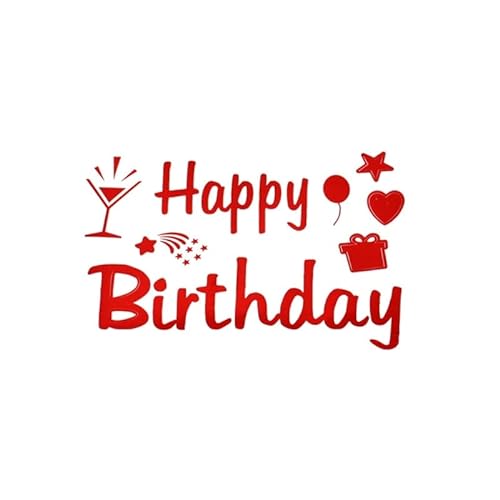 SHENGANG Happy Birthday Luftballons Diy Aufkleber Transparente Luftballons Paster Für Geburtstag Party Dekoration Geburtstag Buchstaben Abziehbilder Happy-Birthday Aufkleber von SHENGANG