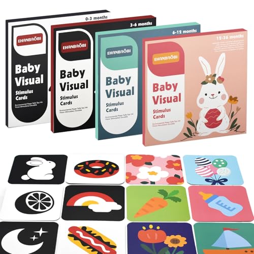 SHENSAIGO Kontrastkarten Baby Spielzeug 0-36 Monate, 64 Stück Sensory Toys Karten, Bunt Schwarz Weiß Neugeborenen Spielzeug, Lernkarten Kleinkinder für Visuelle Stimulation und Entwicklung des Gehirns SHENSAIGO Kontrastkarten Baby Spielzeug 0-36 Monate, 64 Stück Sensory Toys Karten, Bunt Schwarz Weiß Neugeborenen Spielzeug, Lernkarten Kleinkinder für Visuelle Stimulation und Entwicklung des Gehirns von SHENSAIGO