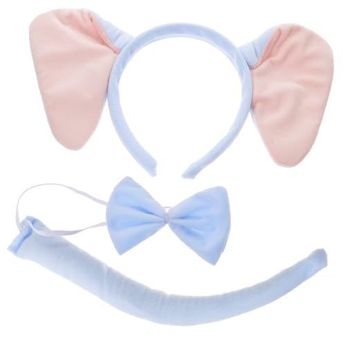 1Satz Elefantenkostüm Set für Erwachsene mit Stirnband Fliege und Cosplay Geburtstagsfeiern und Tier Mottopartys von SHERCHPRY