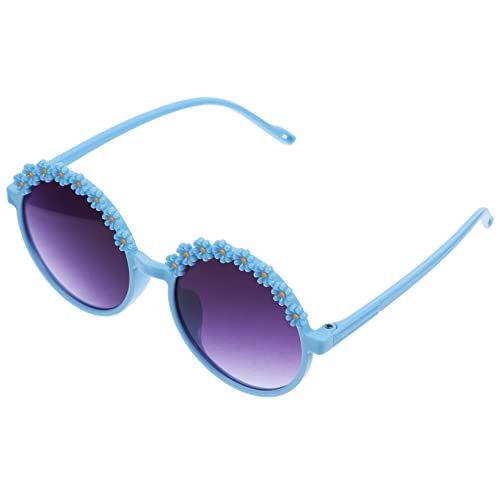 SHERCHPRY 1 Paar kleine Gänseblümchen- geformt Trendy Gläser Rosa Blumen- -Sonnenbrillen-Partybevorzugung Geburtstagsfeier Partybrille für Stk Sky-blue von SHERCHPRY