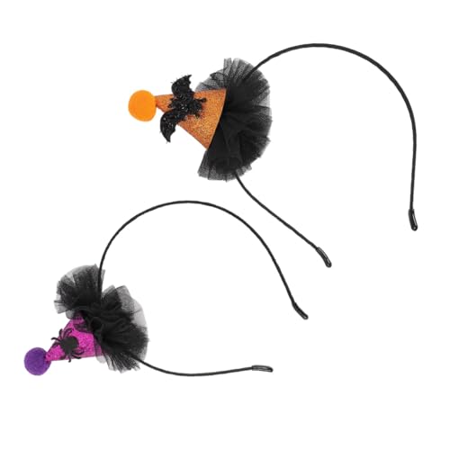 SHERCHPRY 1 Satz 2 Stück Halloween Spitzhut Stirnband Spitzhut Haarband Halloween Liefert Teufel Stirnband Halloween-haarband Kunstleder von SHERCHPRY