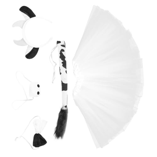 SHERCHPRY 1 Satz Cosplay- Geweih Tierkostüm Verkleiden Kopfschmuck Mit Kuhohren Kuh-cosplay-kostüm Für Kühe Outfits Kuh-cosplay-zubehör Halloween Stirnband Mit Kuhhörnern Hoch Stoff von SHERCHPRY
