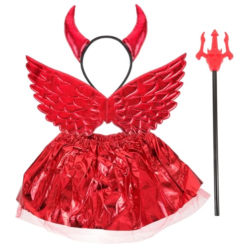 SHERCHPRY 1 Satz Cosplay-kostüm-stütze Halloween-teufel-stirnband Halloween-teufelskostüm Halloween-hörner Halloween-cosplay-stütze Stirnband Mit Teufelsohren Flügel Teufelshorn P Baumwolle von SHERCHPRY