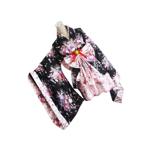 SHERCHPRY 1 Satz Dienstmädchen-Outfit kleidung Frauen-Kimono japanisches Dienstmädchenkleid Sakura-Kimono Cosplay 6-teiliges Set Damen Rosa von SHERCHPRY