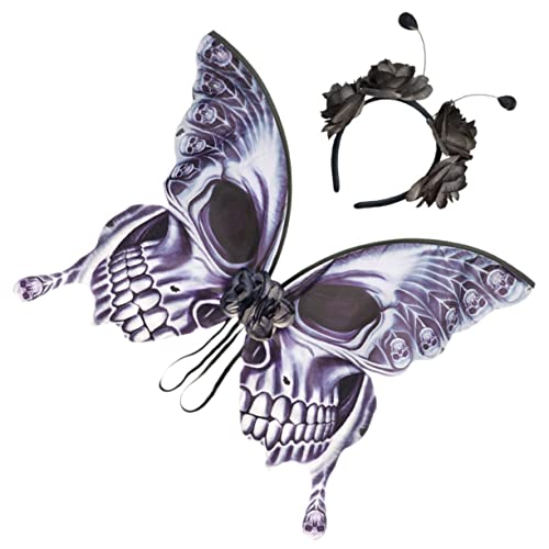 SHERCHPRY 1 Satz -Flügel-Stirnband Cosplay Kostüme halloween costume halloween kleidung Verstellbare Riemen party sachen haustuch Kinderflügel Schmetterlingsflügel aus Stoff Plastik von SHERCHPRY