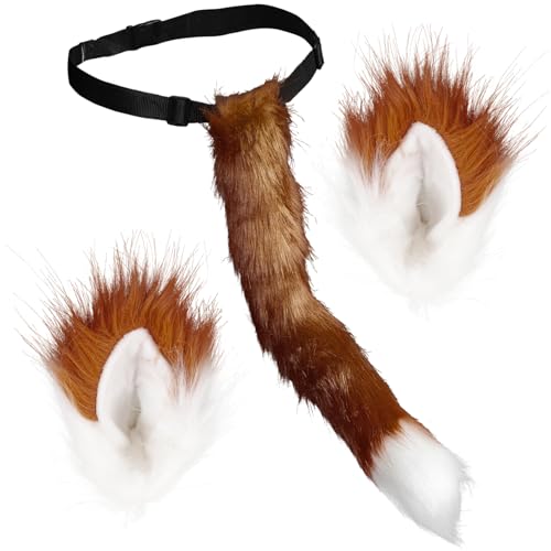 SHERCHPRY 1 Satz Kopfschmuck und Frack fasnachtskostüme fasching zubehör Cosplay-Tier-Accessoires Tiermotiv Fuchs-Outfit Ohren Requisiten für Kostümpartys Tiere Ohr Haarband Plüsch SHERCHPRY 1 Satz Kopfschmuck und Frack fasnachtskostüme fasching zubehör Cosplay-Tier-Accessoires Tiermotiv Fuchs-Outfit Ohren Requisiten für Kostümpartys Tiere Ohr Haarband Plüsch von SHERCHPRY