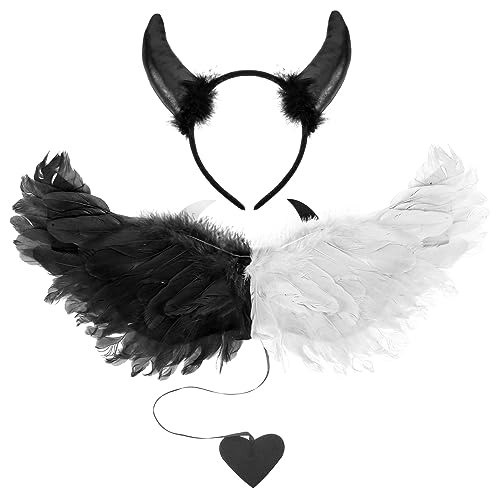 SHERCHPRY 1 Satz Make-up-Kostüm-Requisiten Flügel Kostüm Halloween-Haarband Halloween-Kostümflügel Dämonenflügel halloween schminke halloween make up Flügel für Party Parteiflügel Stoff von SHERCHPRY