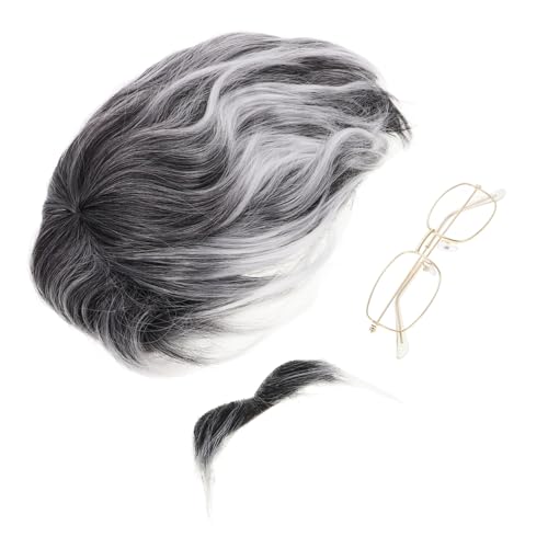 SHERCHPRY Opa-Halloween-kostüm Für Herren Alter Mann Verkleidung Mit Perücke Und Brille Für Cosplay Und Bühne SHERCHPRY Opa-Halloween-kostüm Für Herren Alter Mann Verkleidung Mit Perücke Und Brille Für Cosplay Und Bühne von SHERCHPRY