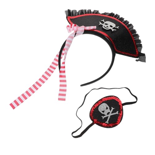 SHERCHPRY 1 Satz Piratenhaar- Halloween Maske Band Stirnbänder Piratenhutkind Requisiten Piraten-haarschmuck Beängstigend Erwachsene Augenklappe Piratenkleid Plastik Stripe SHERCHPRY 1 Satz Piratenhaar- Halloween Maske Band Stirnbänder Piratenhutkind Requisiten Piraten-haarschmuck Beängstigend Erwachsene Augenklappe Piratenkleid Plastik Stripe von SHERCHPRY