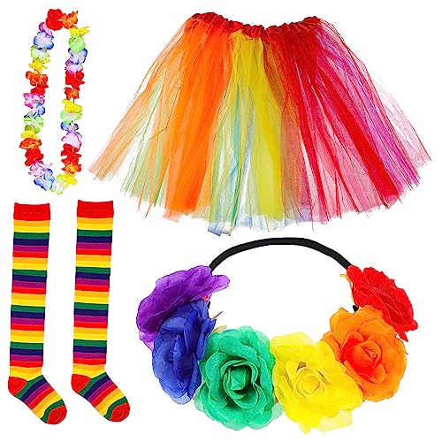 SHERCHPRY 1 Satz Regenbogen-accessoires Party Festival Outfit Kostüme Socken Ballettröckchen Stolz Tutu Regenbogenkleid Pride-accessoires in Großen Mengen Stolz Kopfschmuck Polyester SHERCHPRY 1 Satz Regenbogen-accessoires Party Festival Outfit Kostüme Socken Ballettröckchen Stolz Tutu Regenbogenkleid Pride-accessoires in Großen Mengen Stolz Kopfschmuck Polyester von SHERCHPRY