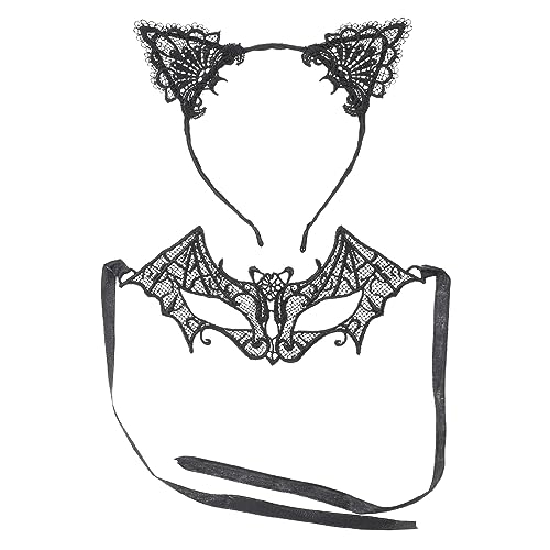 SHERCHPRY 1 Satz Spitzen-Stirnband-Maske Kostüm Superheldenmasken Gastgeschenke dekoration halloween haarschmuck Haarband Halloween-Maske Cosplay-Versorgung Augenschutz für Party-Auftritte von SHERCHPRY
