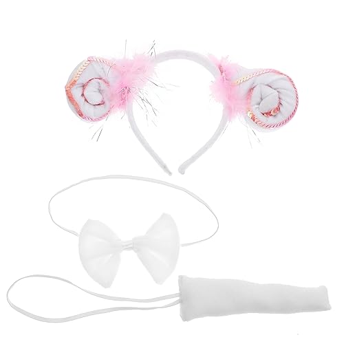 SHERCHPRY 1 Satz Tierkostüm für Teiliges Lamm Kostüm mit Haarreif Bowtie für Aufführungen Partys und Halloween mit Glitzerndem Design von SHERCHPRY