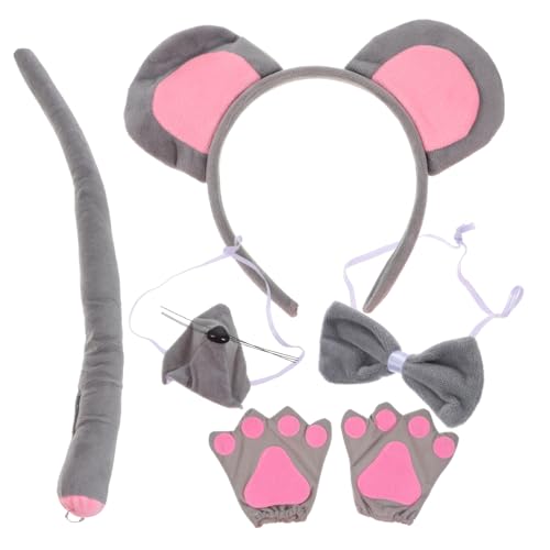 SHERCHPRY 1 Satz Tierkostüm kleidung kinderkostüme Kostümzubehör igelkostümkinder Tierdesign Tiere Mäuse Bogen Outfit Mädchen Nase Cosplay-Zubehör Party dekoratives Stirnband Stoff von SHERCHPRY