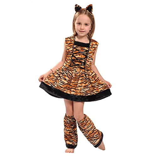 SHERCHPRY 1 Satz Tiger Girl Kostüm Kinderkostüm Kostüm für Rollenspiele Performance-Kleidung Tiger-Cosplay-Kostüm Mädchenkostüm Cosplay-Zubehör Brown SHERCHPRY 1 Satz Tiger Girl Kostüm Kinderkostüm Kostüm für Rollenspiele Performance-Kleidung Tiger-Cosplay-Kostüm Mädchenkostüm Cosplay-Zubehör Brown von SHERCHPRY