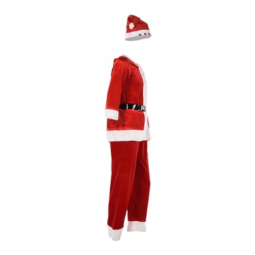 SHERCHPRY 1 Satz Weihnachtskleidung für Frauen Weihnachtsmann-Kostüm weihnachtsverkleidung Mann Anzug Weihnachtsparty-Kostüm Kleider Kostüme für Männer Performance-Kostüm Partyzubehör Vlies von SHERCHPRY