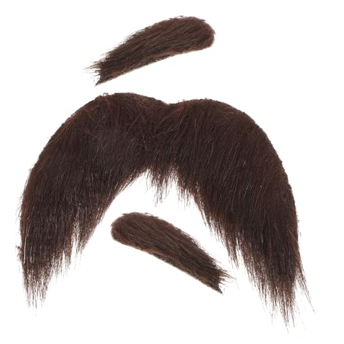 SHERCHPRY 1 Set Selbstklebender Bart Und Augenbrauen Schnurrbart Zum Aufkleben Falsche Augenbrauen Falscher Bart Für Erwachsene Realistisch Selbstklebend Falsche Jungen Kostüm Für von SHERCHPRY