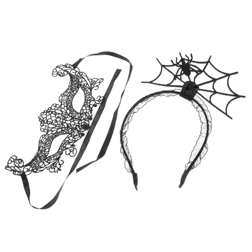 SHERCHPRY 1 Set Spinnennetz Stirnband Cosplay Halloween Kostüme Dekorationen Gruseliges Spinnennetz Haarband Spinnennetzförmiges Halloween Kostüm Zubehör Haardekorationen Masken von SHERCHPRY