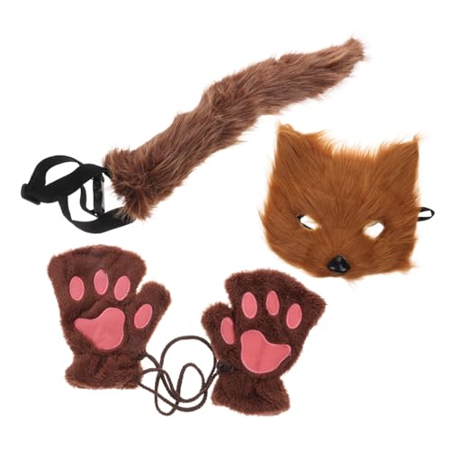 SHERCHPRY 1 Set Tierkostüm Zubehör Fuchshandschuhe Echte Maske Halloween Cosplay High Party Kostüm Requisiten Tuch SHERCHPRY 1 Set Tierkostüm Zubehör Fuchshandschuhe Echte Maske Halloween Cosplay High Party Kostüm Requisiten Tuch von SHERCHPRY