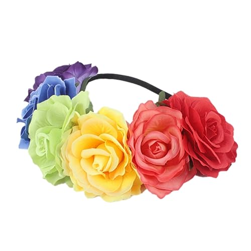 SHERCHPRY 1 Stück Blumiger Haarreif mit Simulierten Rosen Regenbogenfarbiger Haarkranz für Hochzeit Party und Fotoshootings für Bräute und Brautjungfern SHERCHPRY 1 Stück Blumiger Haarreif mit Simulierten Rosen Regenbogenfarbiger Haarkranz für Hochzeit Party und Fotoshootings für Bräute und Brautjungfern von SHERCHPRY
