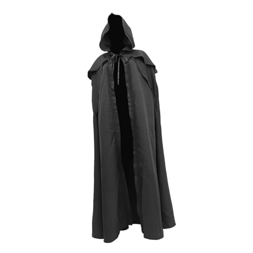 SHERCHPRY Modischer Umhang Mit Kapuze Für Erwachsene Halloween Cosplay Schwarz Größe XXL von SHERCHPRY